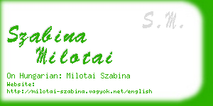szabina milotai business card